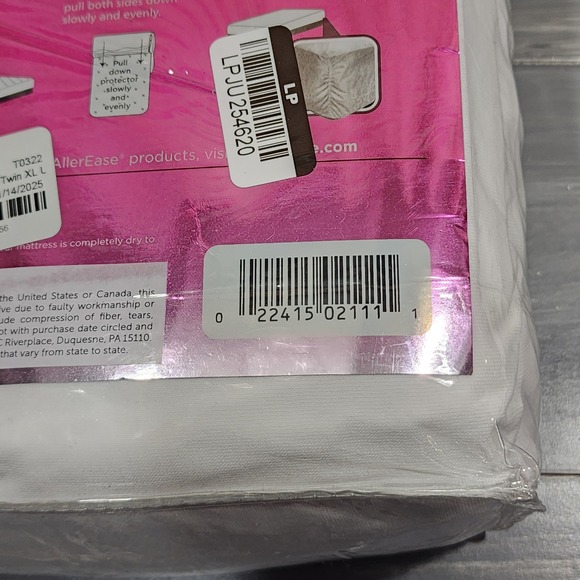 Allerease Purely Clean Pro Twin XL Zippered Mattress Protector Ultimate Cotton - Picture 5 of 8